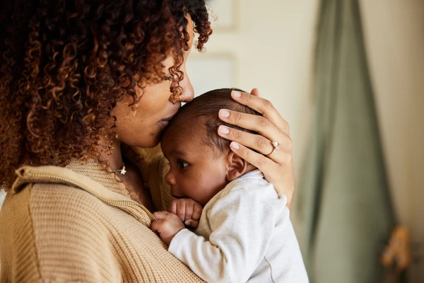 Woman holding baby